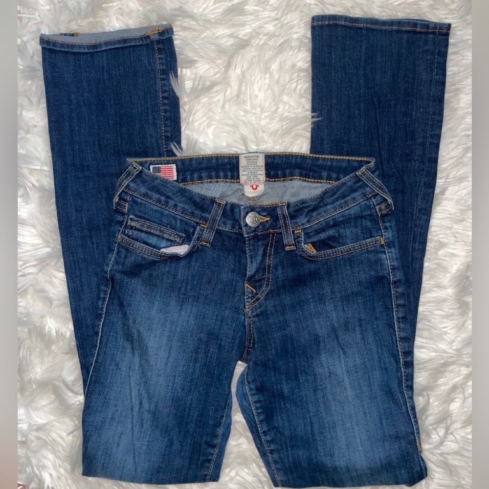 TRUE RELIGION Sz 27 Trisha Stretch Blue Jeans